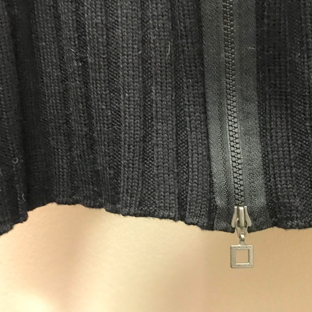 SARAH PACINI BLACK KNIT CARDIGAN WITH BACK… - Picture 6 of 8